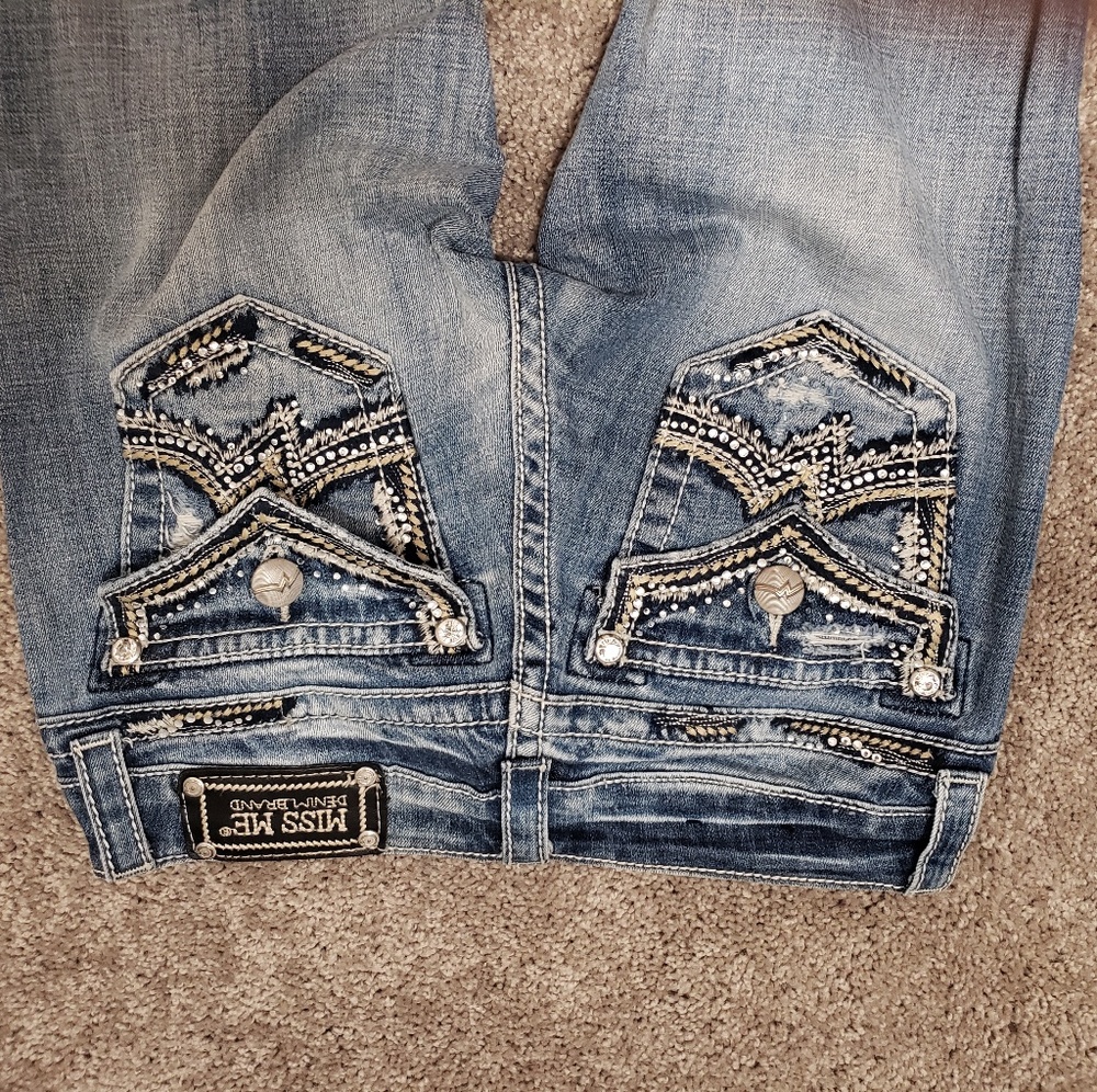 Miss me size 25 distressed bootcut jeans
